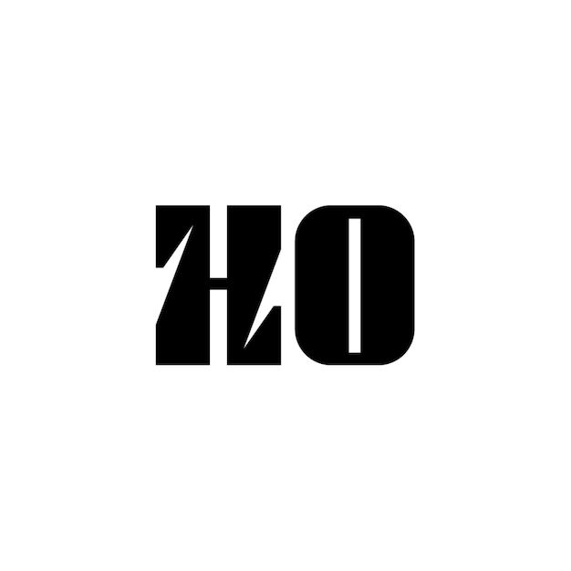 El diseño del logotipo HO monograma letra texto nombre símbolo monocromo logotipo carácter alfabeto logotipo simple