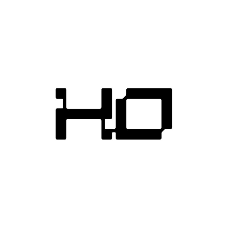 Vector el diseño del logotipo ho monograma letra texto nombre símbolo monocromo logotipo carácter alfabeto logotipo simple