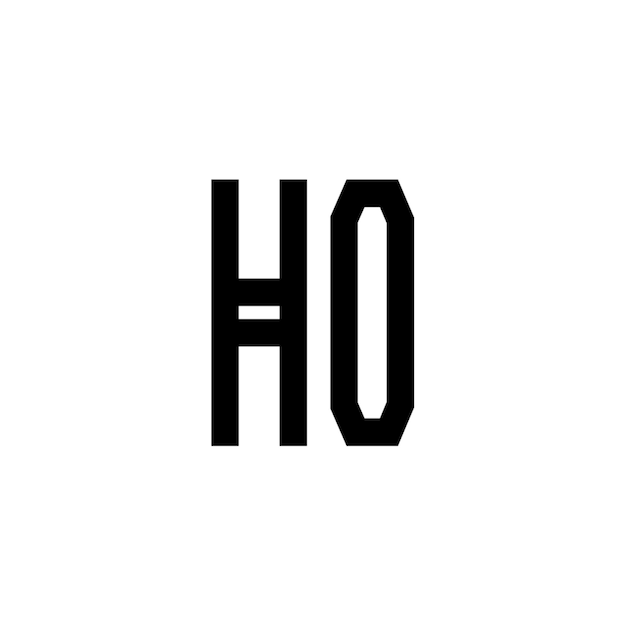 El diseño del logotipo HO monograma letra texto nombre símbolo monocromo logotipo carácter alfabeto logotipo simple