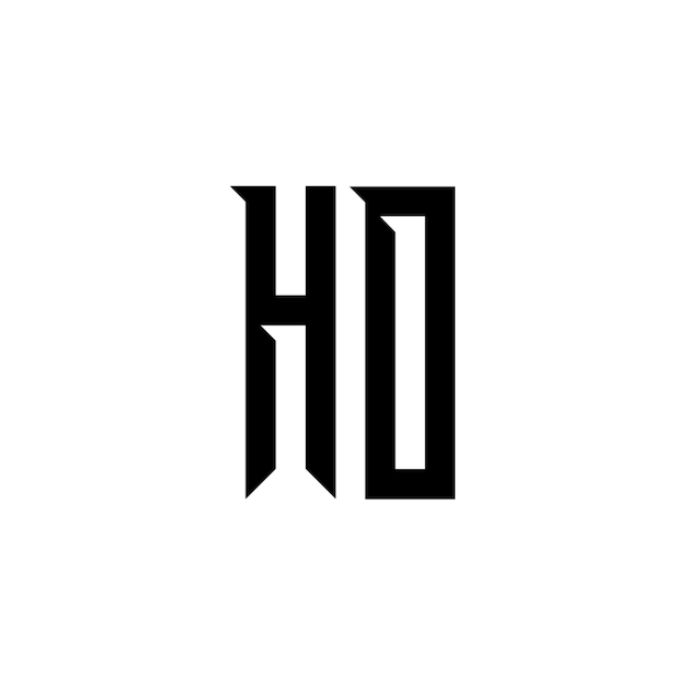 El diseño del logotipo HO monograma letra texto nombre símbolo monocromo logotipo carácter alfabeto logotipo simple