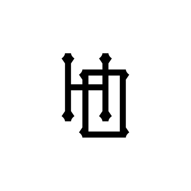El diseño del logotipo HO monograma letra texto nombre símbolo monocromo logotipo carácter alfabeto logotipo simple