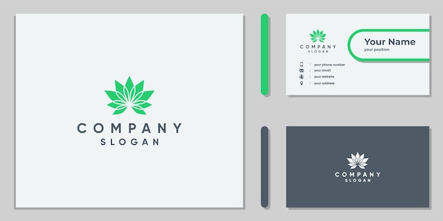 Diseño de logotipo de hoja de cannabis para corporativos y médicos.