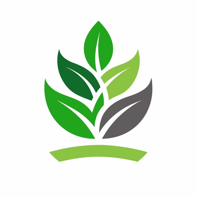 Diseño del logotipo de la hoja ecológica