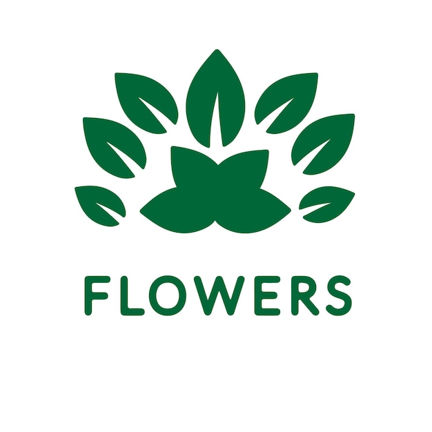 Diseño del logotipo de la hoja de flor verde archivo eps