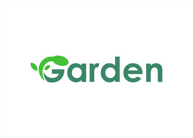 Diseño del logotipo de la hoja de jardín planta de naturaleza orgánica