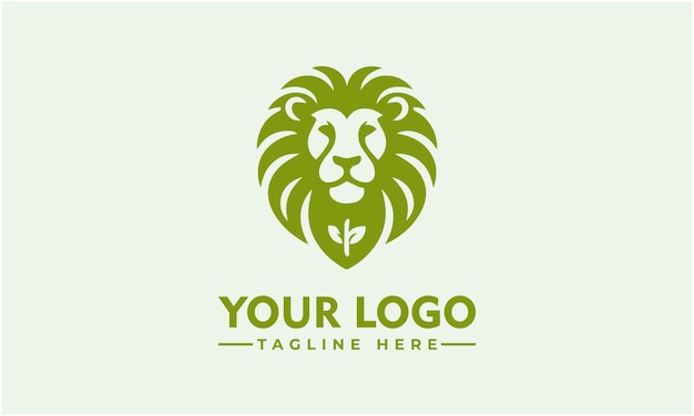 Diseño del logotipo de la hoja de león de la naturaleza Vector Vector del logotipo del tigre para la identidad empresarial