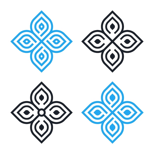 Diseño de logotipo de hoja de lujo