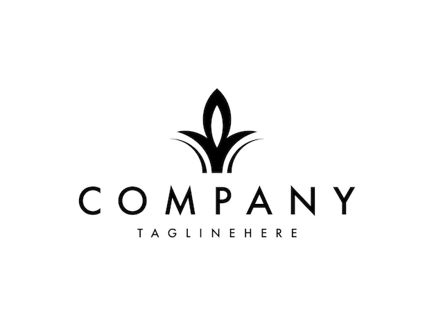 diseño de logotipo de hoja de naturaleza de lujo