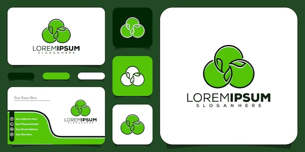 Diseño de logotipo de hoja de nube monolina abstracta