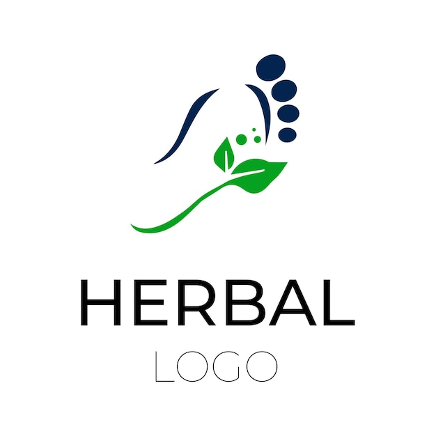 diseño de logotipo de hoja y pie vector médico símbolo médico farmacia plantilla de logotipo de vector herbal