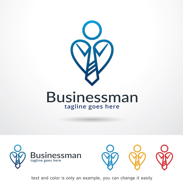 Diseño del logotipo del hombre de negocios