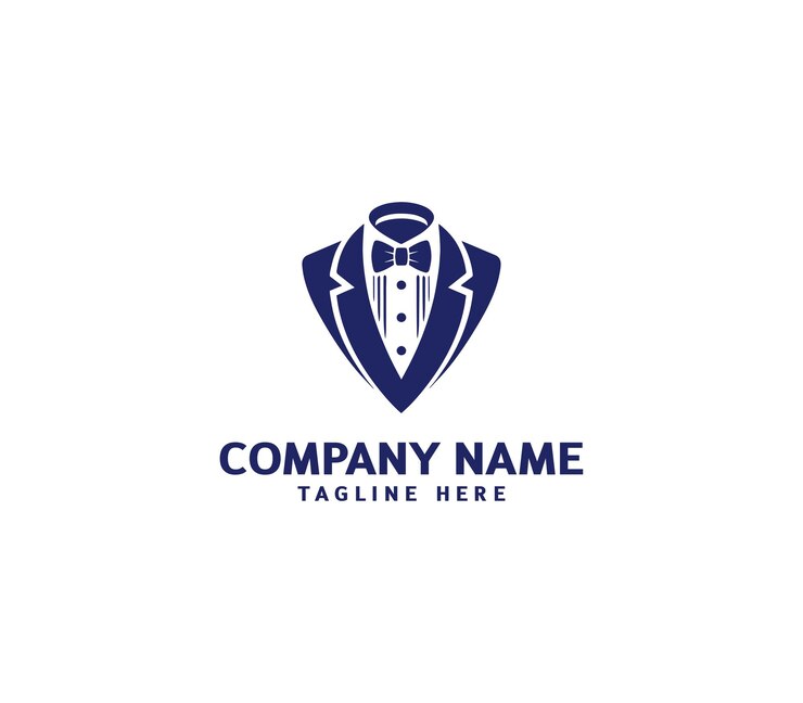 El diseño del logotipo de los hombres de smoking vectorial El traje de smoking de caballero El traje de caballero
