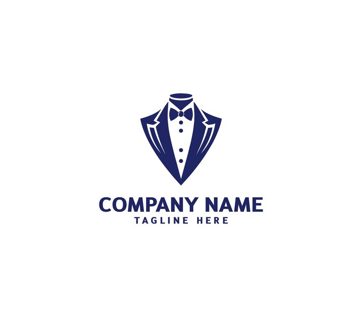 El diseño del logotipo de los hombres de smoking vectorial El traje de smoking de caballero El traje de caballero