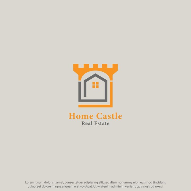 Diseño de logotipo de Home Castle, buen uso para marca de símbolos y más