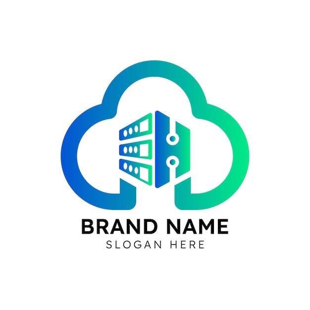 Diseño del logotipo del host en la nube