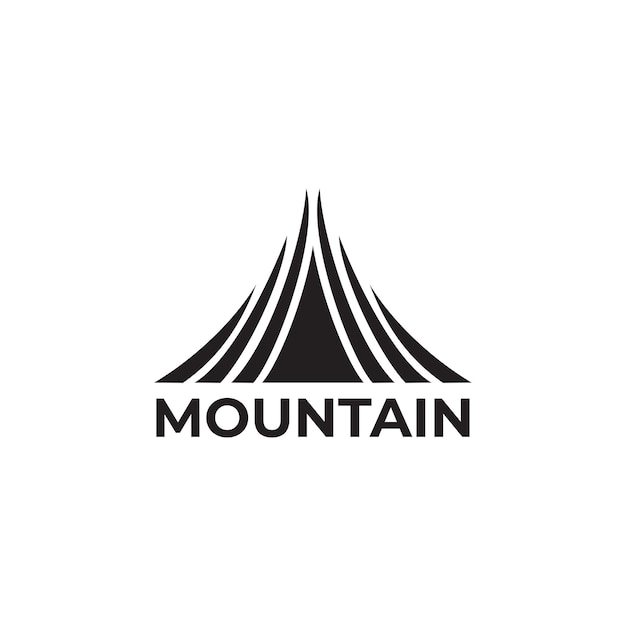 Diseño del logotipo del hotel con vista a la montaña