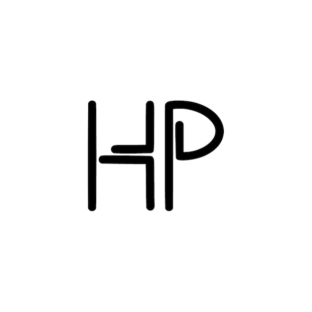 Diseño del logotipo de HP monograma letra nombre de texto símbolo monocromático logotipo carácter alfabético logotipo simple