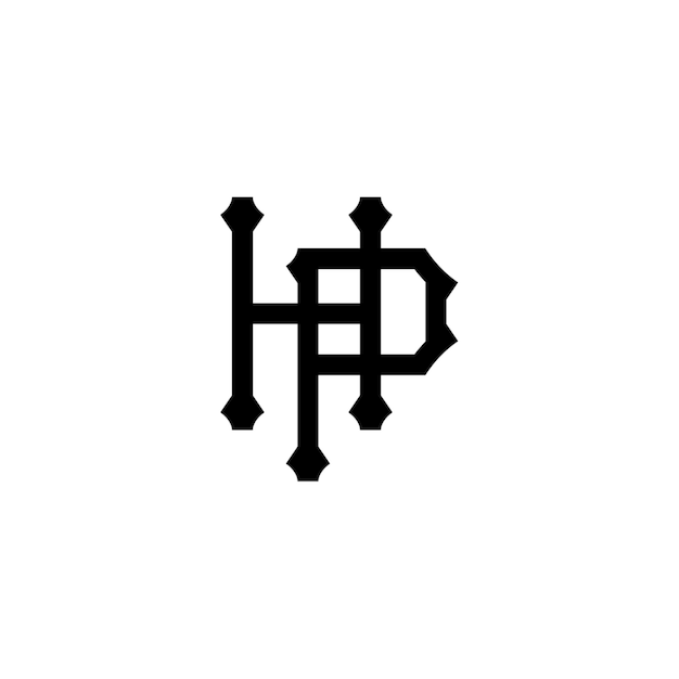 Diseño del logotipo de HP monograma letra nombre de texto símbolo monocromático logotipo carácter alfabético logotipo simple