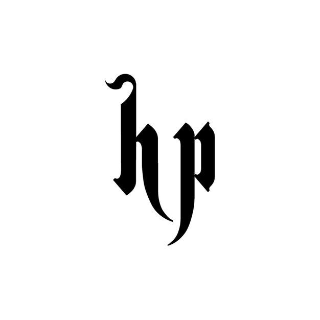 Diseño del logotipo de HP monograma letra nombre de texto símbolo monocromático logotipo carácter alfabético logotipo simple