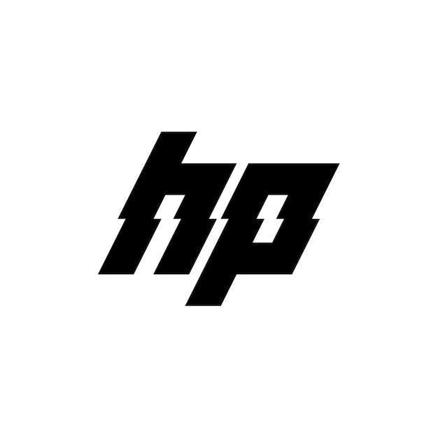 Diseño del logotipo de HP monograma letra nombre de texto símbolo monocromático logotipo carácter alfabético logotipo simple