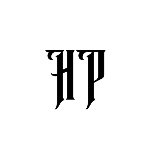 Diseño del logotipo de HP monograma letra nombre de texto símbolo monocromático logotipo carácter alfabético logotipo simple
