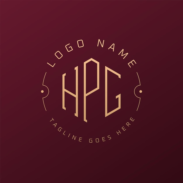 Diseño de logotipo de HPG de lujo Letra elegante HPG Monograma Logotipo minimalista Polígono Template de diseño de logotipo HPG