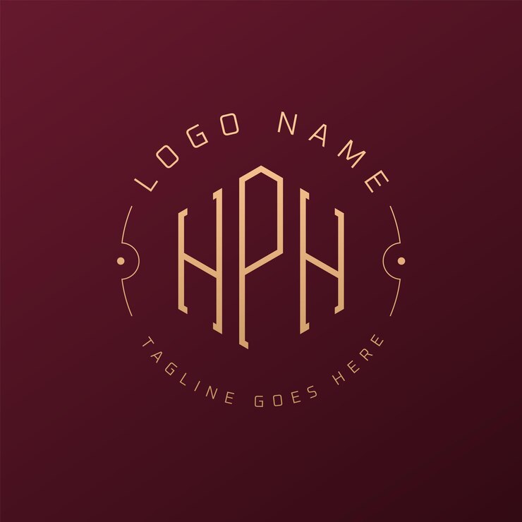 Vector diseño de logotipo de hph de lujo letra elegante hph monograma logotipo minimalista poligono template de diseño de logotipo hph