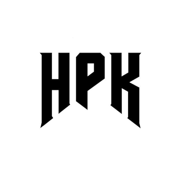 Diseño de logotipo de HPK para una empresa de tecnología Diseño del logotipo HPK combinación de colores blanco y negro Logotipo HPK Vector Diseño del icono HPK Alfabeto HPK Tipografía Diseño del Logotipo