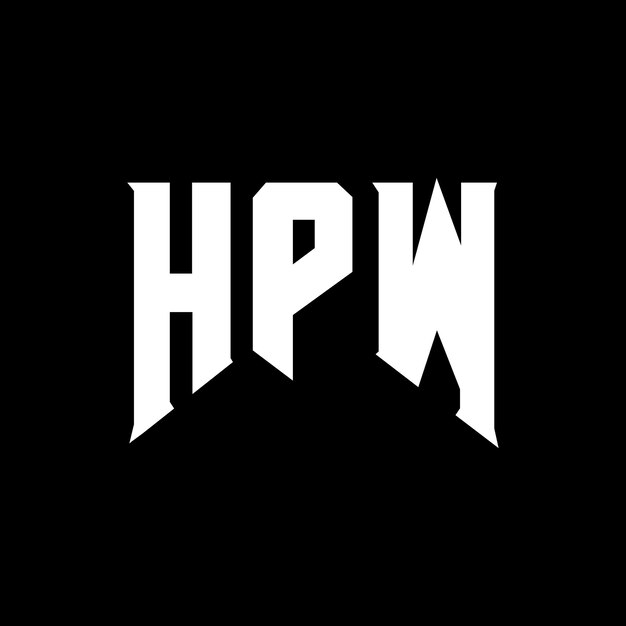 Diseño de logotipo de HPW para una empresa de tecnología Diseño de logos HPW combinación de colores blanco y negro Diseño de letreros HPW Vector HPW Icon HPW Alfabeto HPW Tipografía diseño de logotipo HPW
