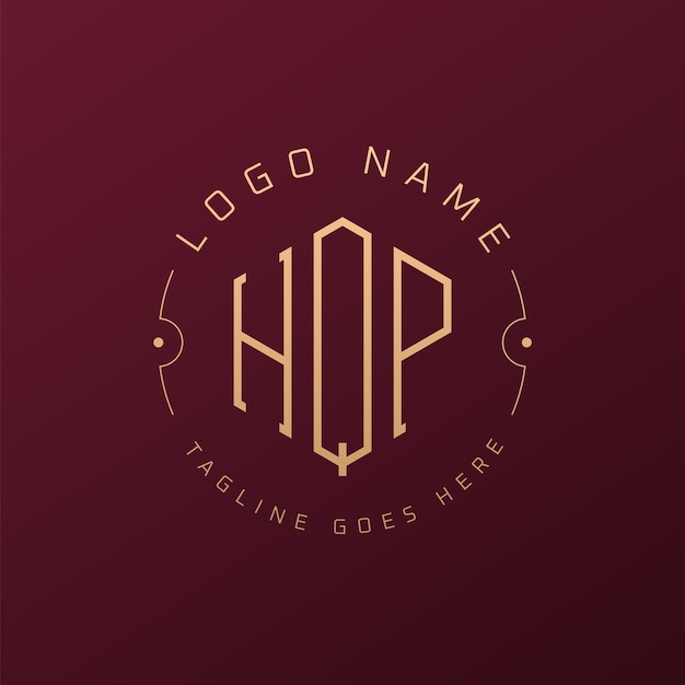 Diseño de logotipo de HQP de lujo Letra elegante Logotipo de monograma HQP Polígono minimalista Plantilla de diseño de logotipo HQP