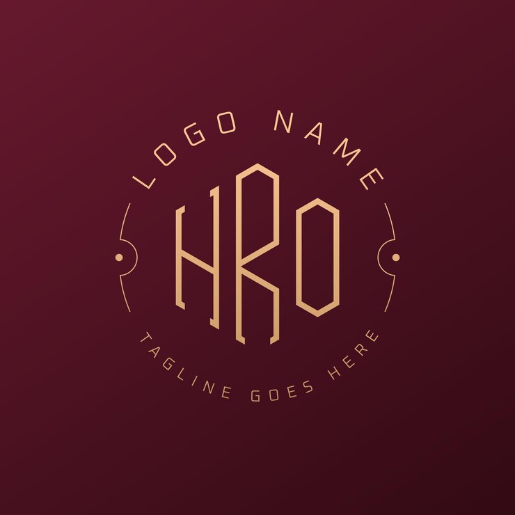 Vector diseño de logotipo de hro de lujo letra elegante hro monograma logotipo minimalista poligono template de diseño de logotipo hro