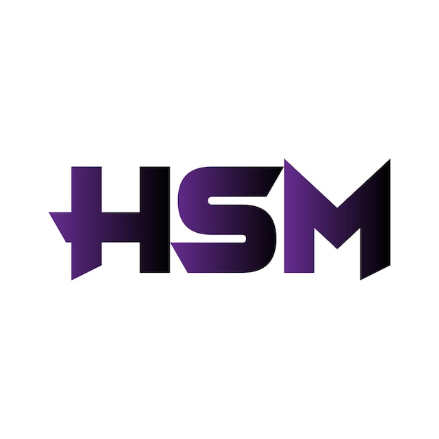 El diseño del logotipo de HSM es un diseño vectorial de la letra inicial, el símbolo inicial y el icono.