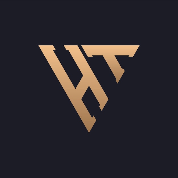 Diseño de logotipo HT Moderno Minimal Elegante y Lujo Logotipo HT Elegante Triángulo Monograma Letra Logotipo HT Diseño para la identidad empresarial corporativa de la marca