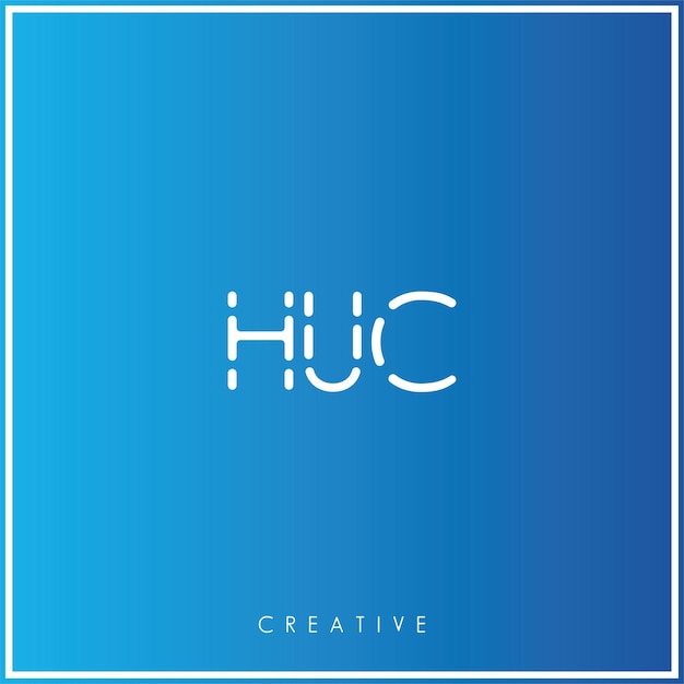 El diseño de logotipo de huc premium vector latter logotipo creativo vector ilustración logotipo monograma creativo