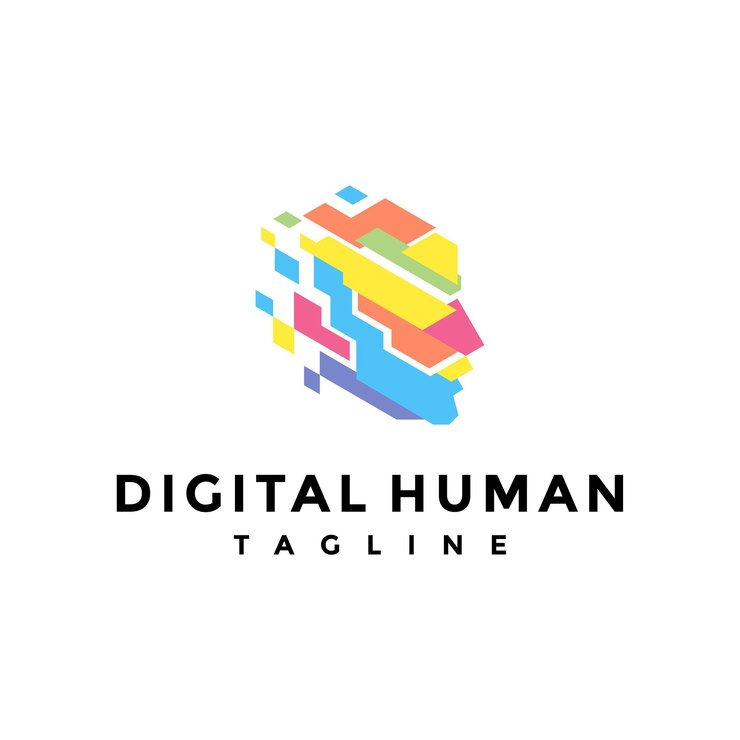 diseño de logotipo humano digital logotipo humano