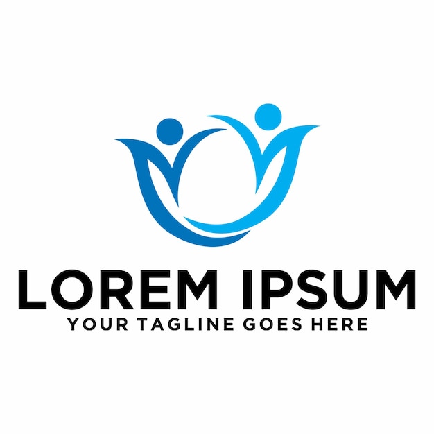 Diseño de logotipo humano de formación de asesoramiento