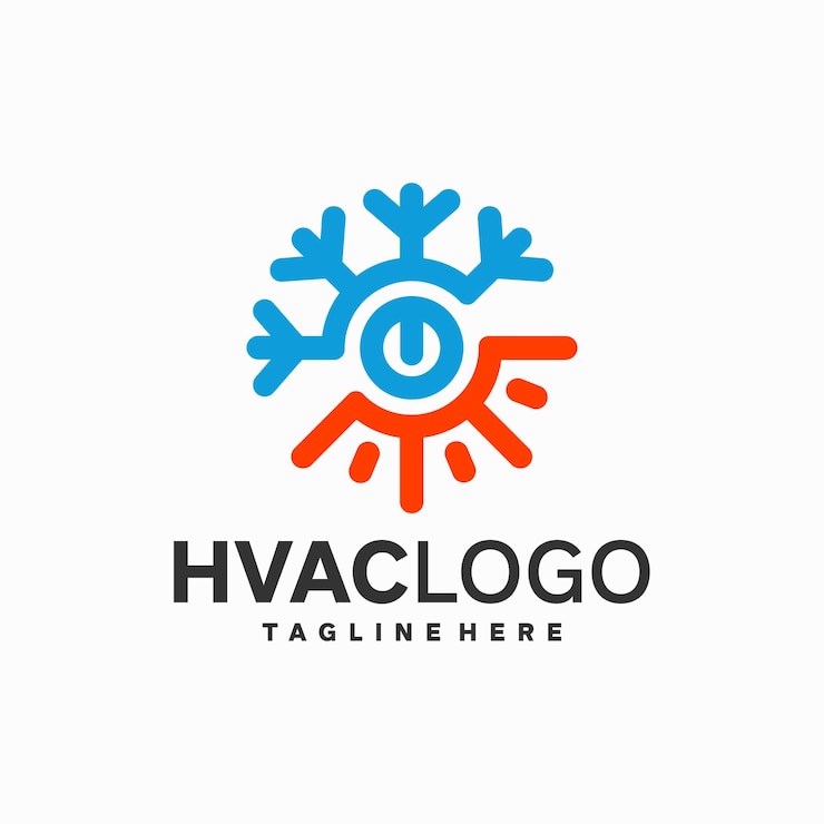 Vector diseño del logotipo de hvac con un concepto fresco y acogedor