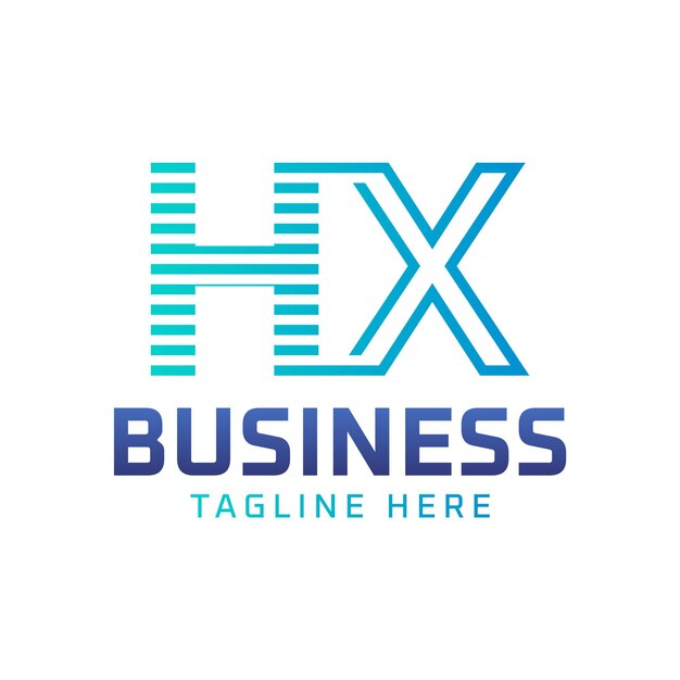 Diseño del logotipo HX Letra moderna elegante Logotipo HX para empresas