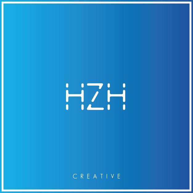 Diseño de logotipo de HZH Premium Vector Latter Logotipo creativo Vector Ilustración de logotipo Monograma creativo