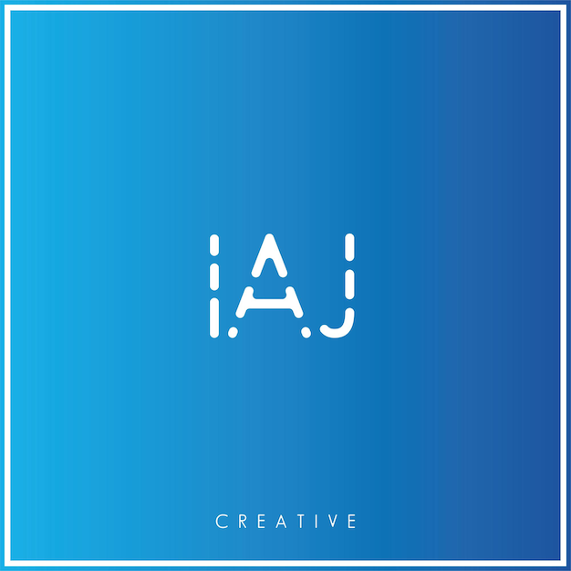 El diseño de logotipo de IAJ Premium Vector Latter Logotipo creativo Ilustración vectorial Logotipo monograma creativo