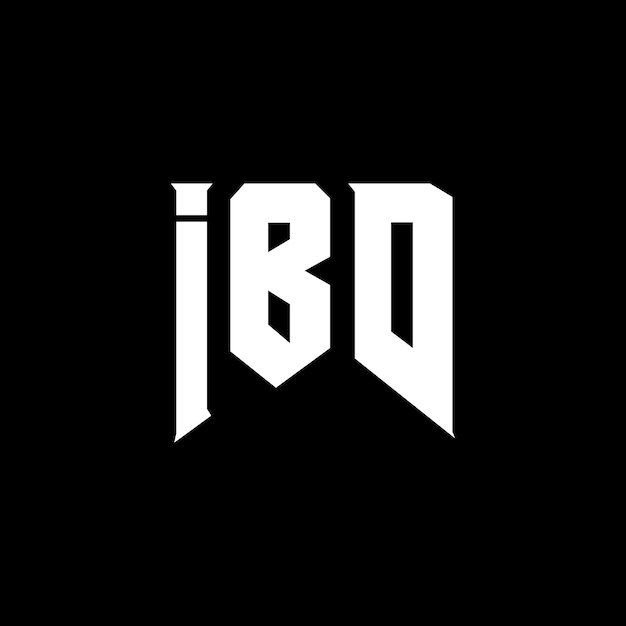 Diseño de logotipo IBD para una empresa de tecnología IBD diseño de logotipo combinación de colores blanco y negro IBD diseño IBD vector IBD diseño icono IBD alfabeto IBD tipografía