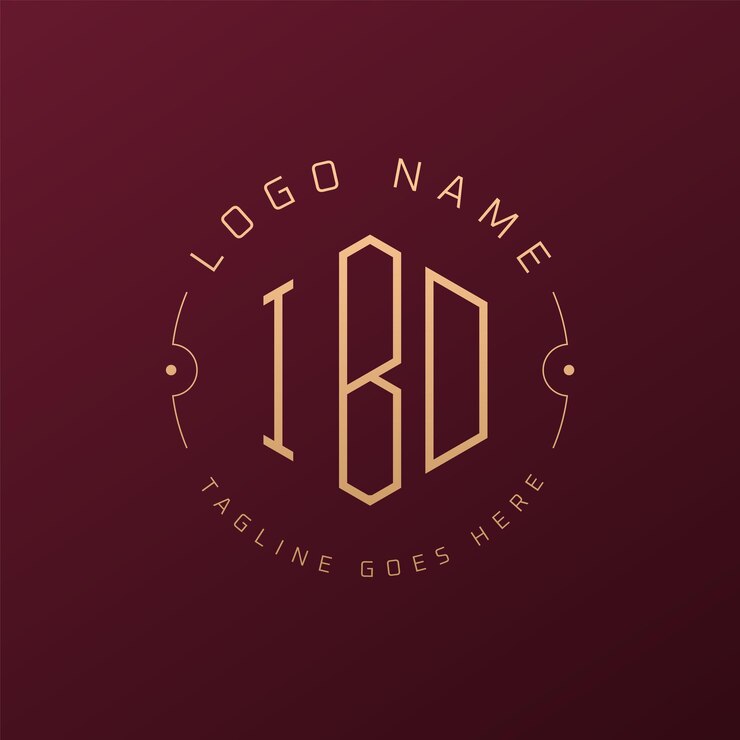 Vector diseño de logotipo de ibd de lujo letra elegante ibd monograma logotipo minimalista poligono ibd template de diseño de logotipo