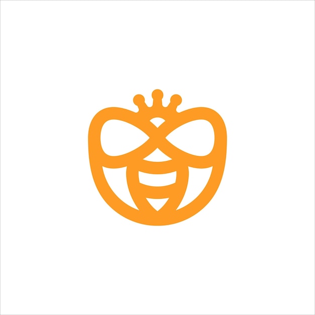 diseño del logotipo del icono de abeja de miel