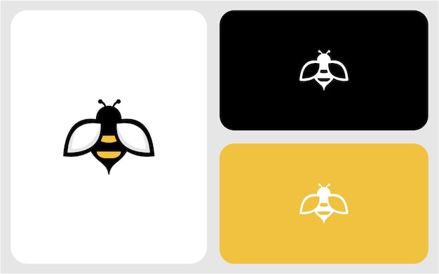 Diseño de logotipo de icono de abeja