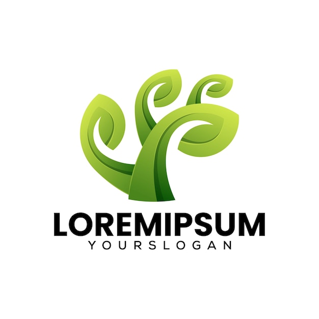 diseño de logotipo de icono abstracto de hoja colorida