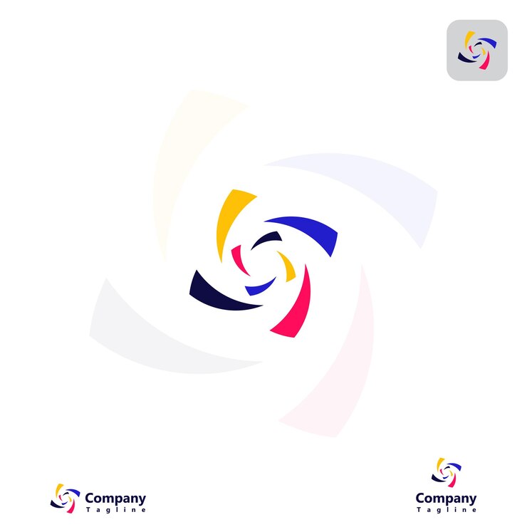 Diseño de logotipo de icono abstracto de unidad