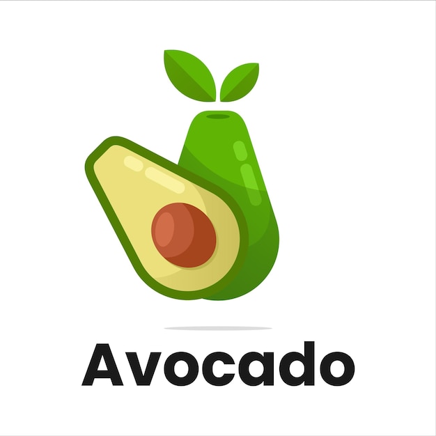 diseño de logotipo de icono de aguacate