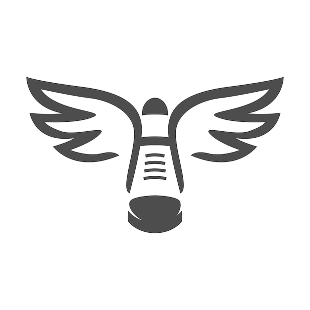Diseño del logotipo del icono de las alas
