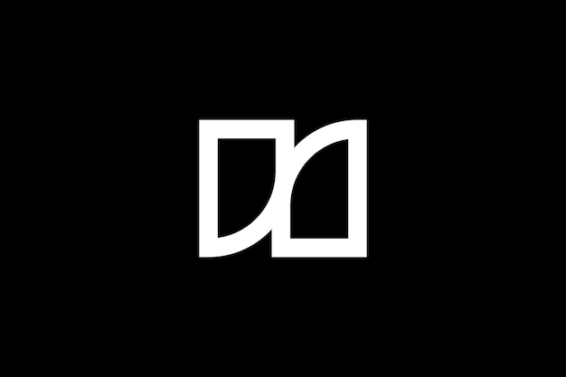Diseño de logotipo de icono de alfabeto basado en letra N
