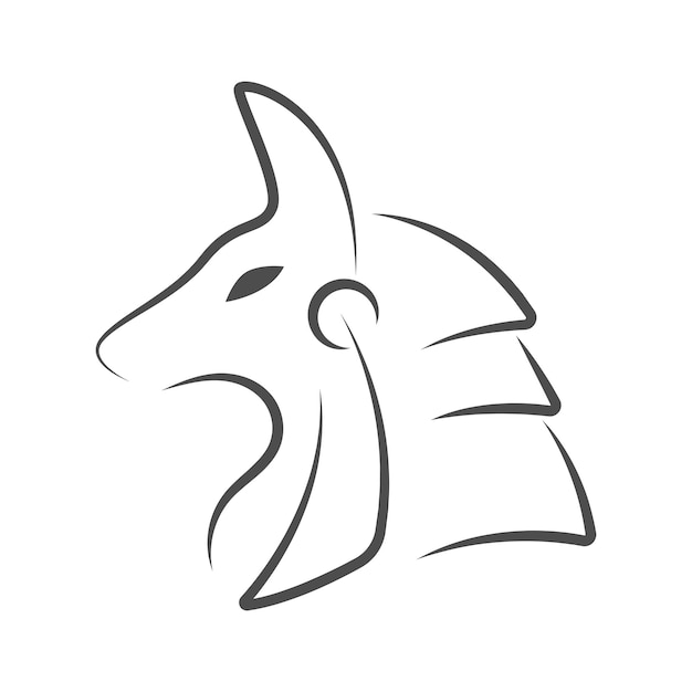 Diseño de logotipo de icono de Anubis